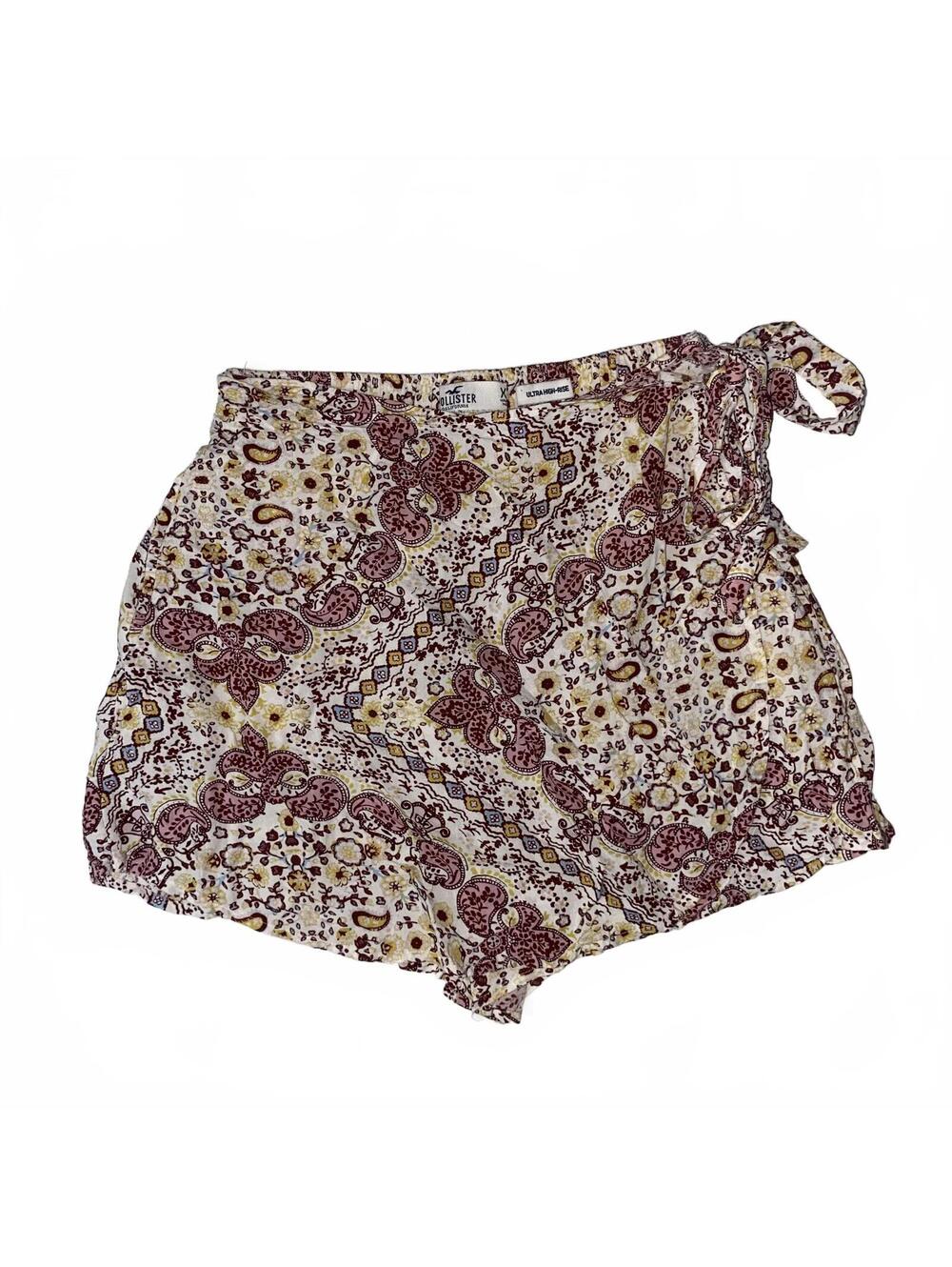 Hollister Ultra High Rise Paisley Wrap Skort XS Boho Festival Cottagecore